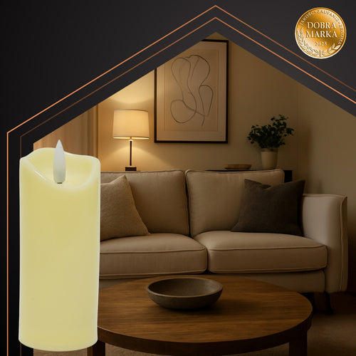 LED Candle Insert, Flickering Flame, Battery-Operated, 12.5x5cm