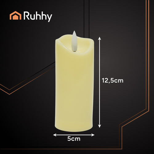 LED Candle Insert, Flickering Flame, Battery-Operated, 12.5x5cm