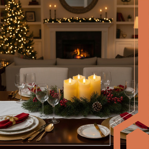 LED Candle Inserts, Flickering Flame, 4-Pack, 12.5x5cm