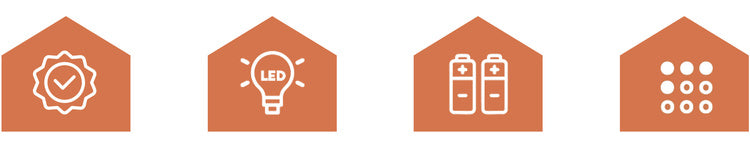 LED Candle Inserts, Flickering Flame, 4-Pack, 12.5x5cm