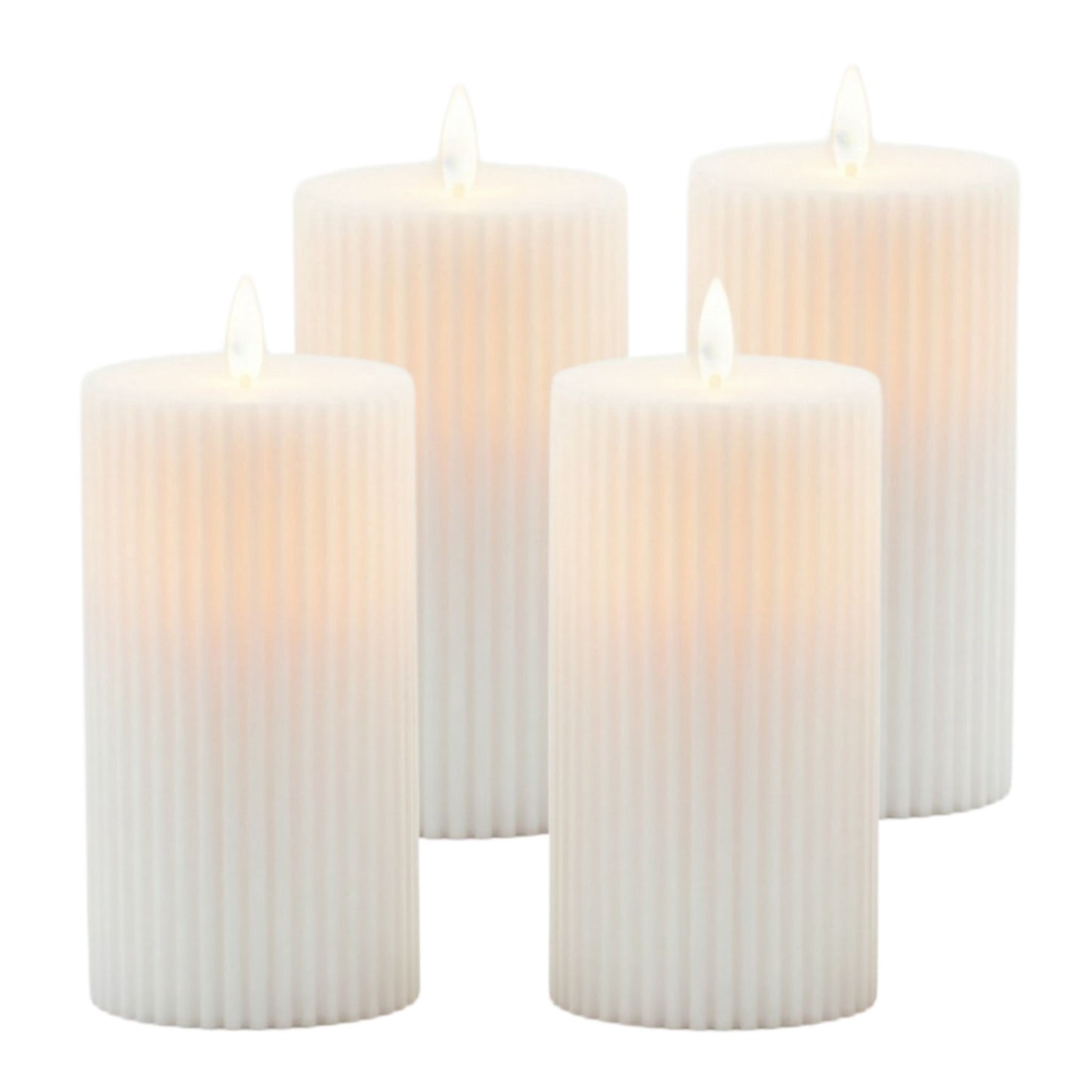 LED Candles Set of 4, 18cm, Real Wax, Flickering Flame