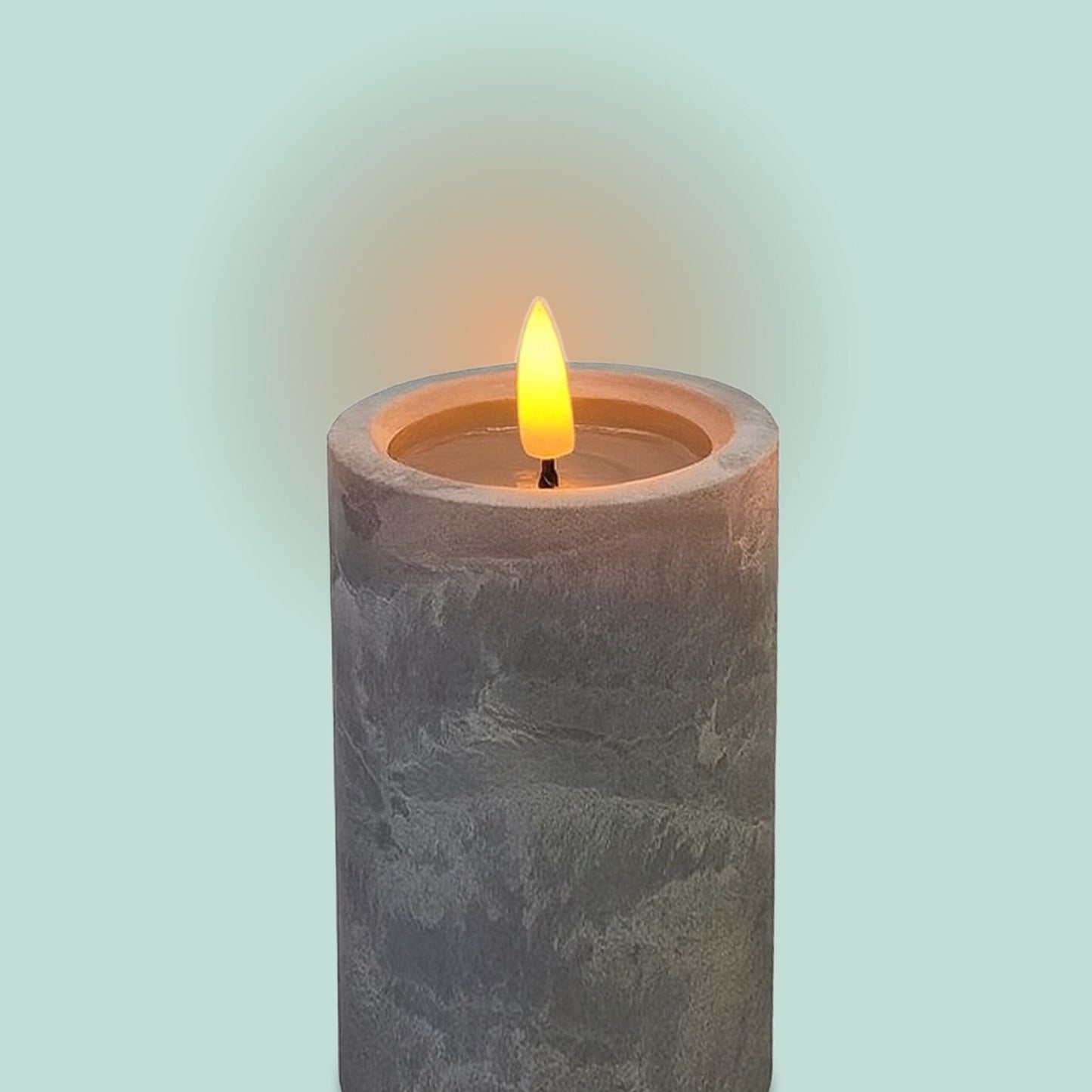 LED Candles with Timer, Set of 3 – Concrete Style