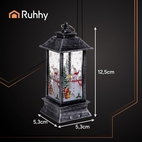 LED Christmas Lantern, Silver, Battery-Powered