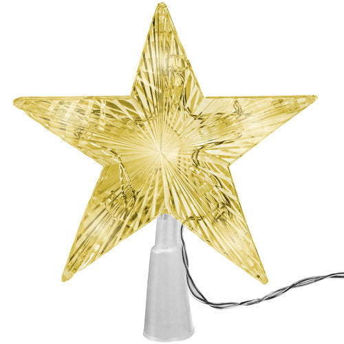 LED Christmas Tree Star, Warm White, Battery-Powered