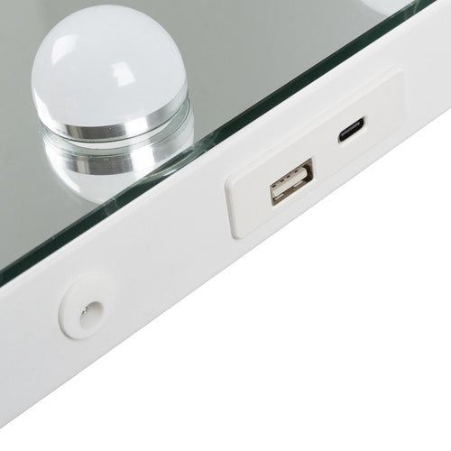LED Cosmetic Mirror 58x46cm, Touch Control, 3 Light Modes