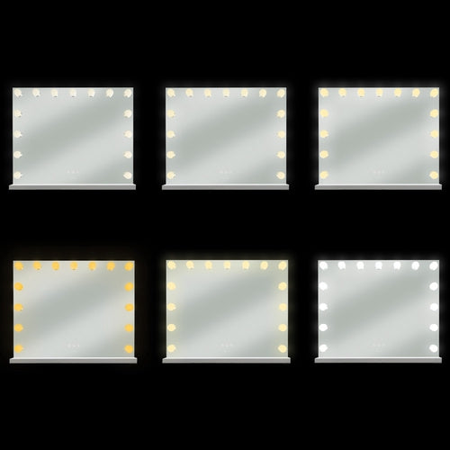 LED Cosmetic Mirror 58x46cm, Touch Control, 3 Light Modes