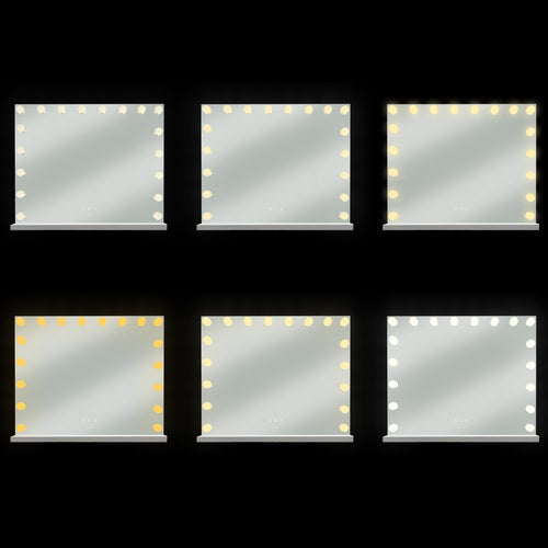 LED Cosmetic Mirror 80x62cm, Adjustable Light, Touch Control