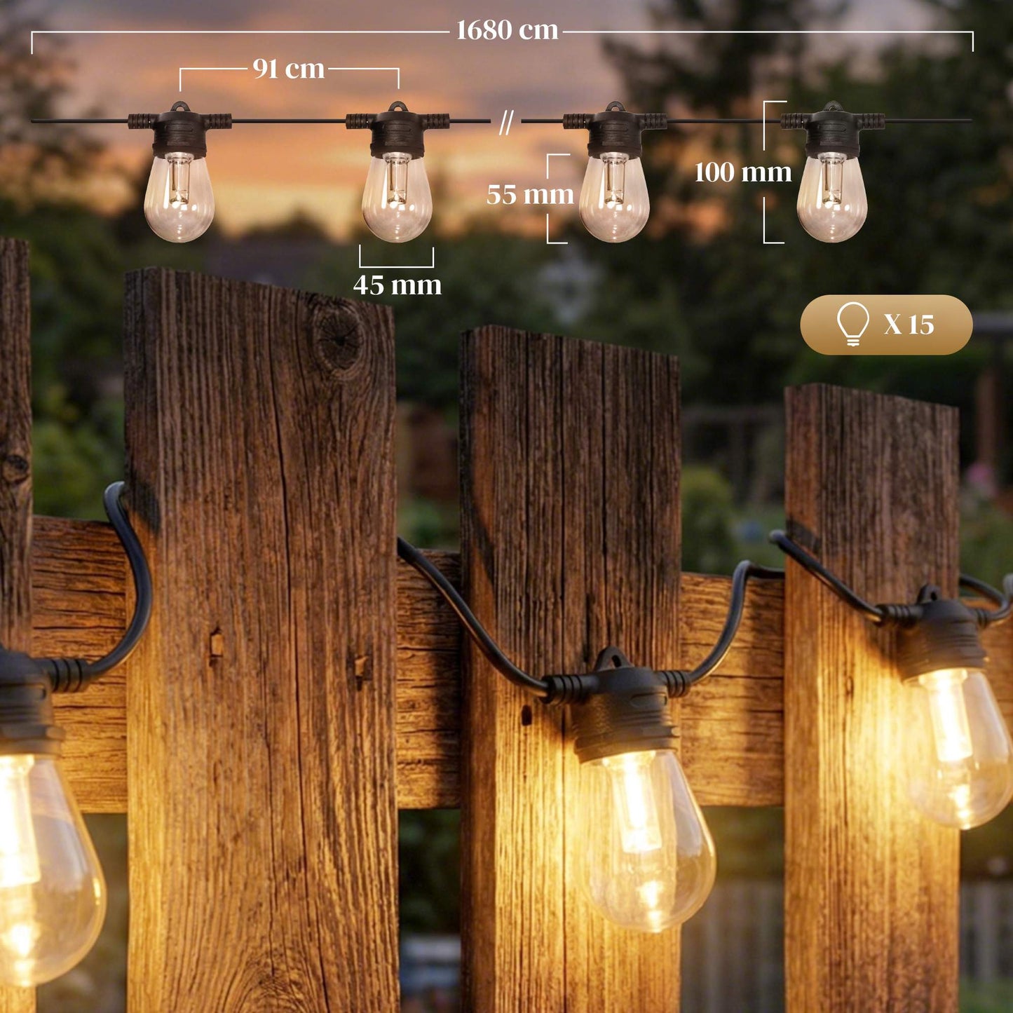 LED Curtain Lights, RGBW, 16.8m, Waterproof, Remote Control
