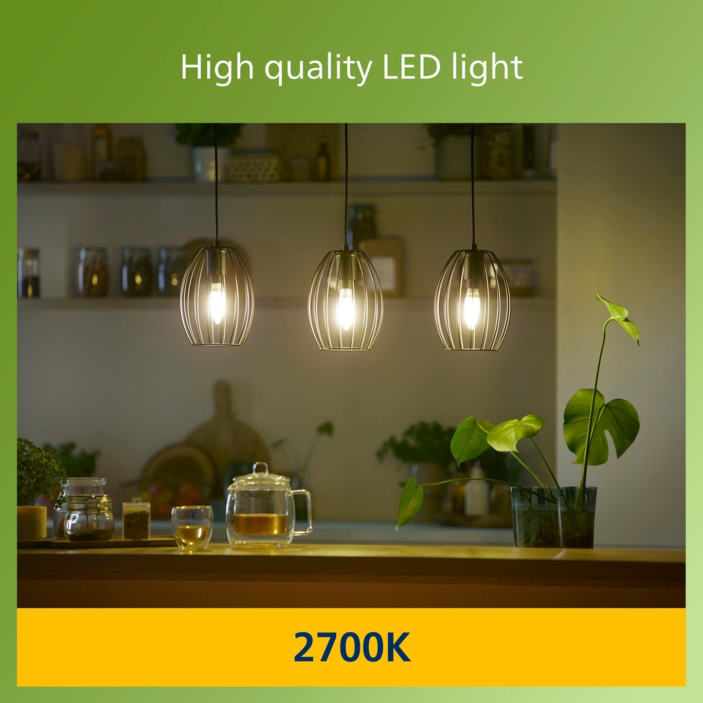 LED E14 B35 Crown 2.3W (40W) Clear 485lm 2700K Energy class A