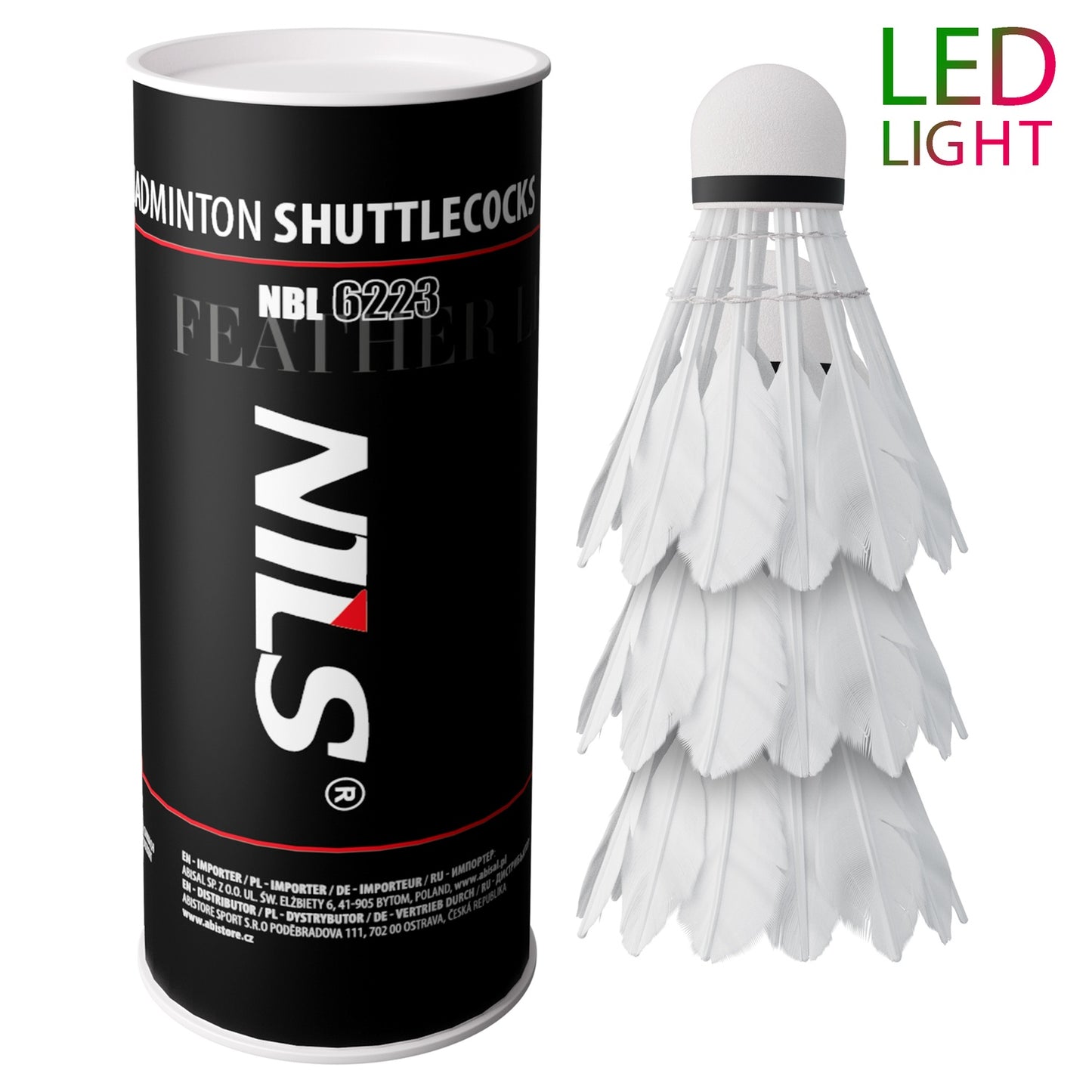 LED Feather Shuttlecocks, 3 Pack