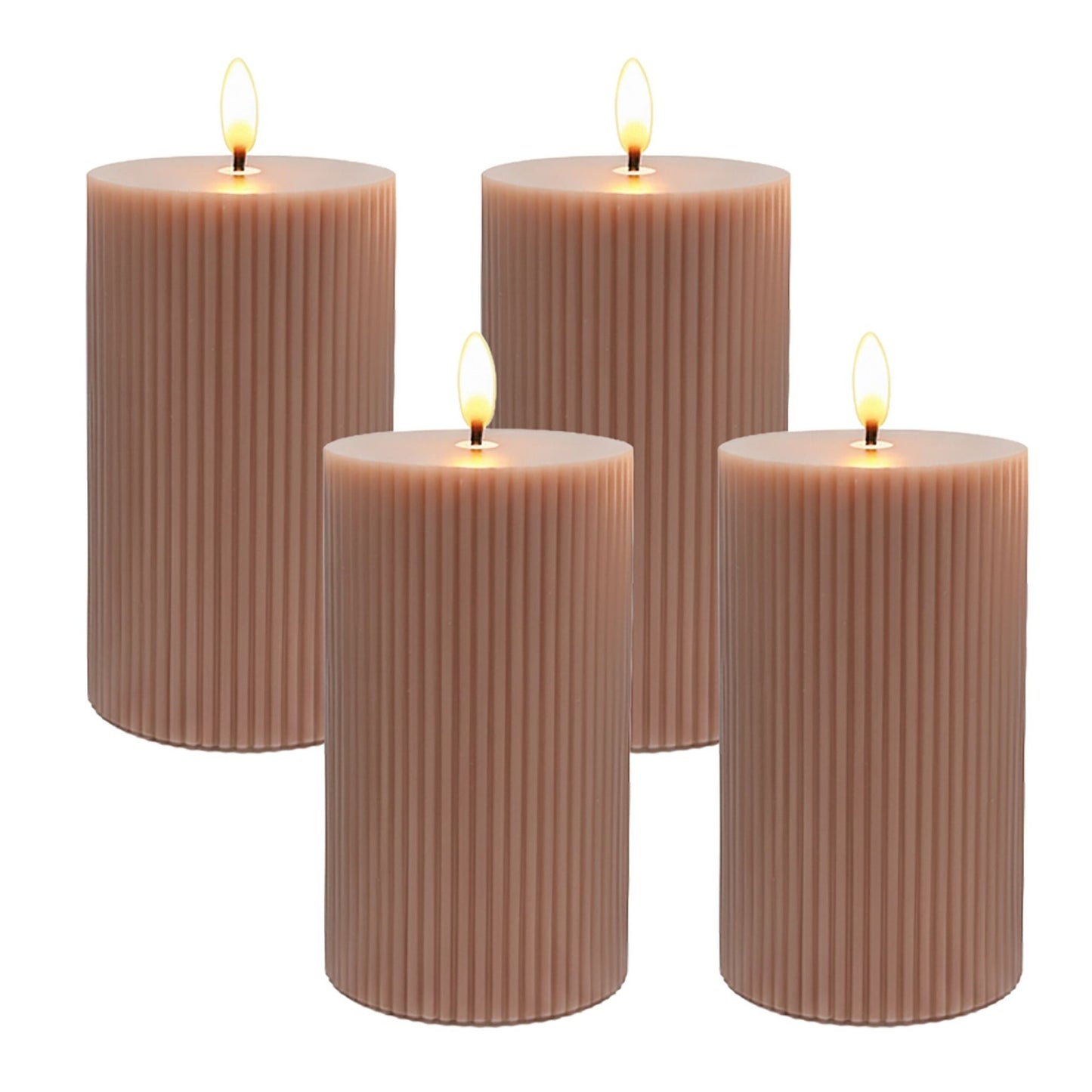 LED Flameless Real-Wax Candles, Flickering Flame