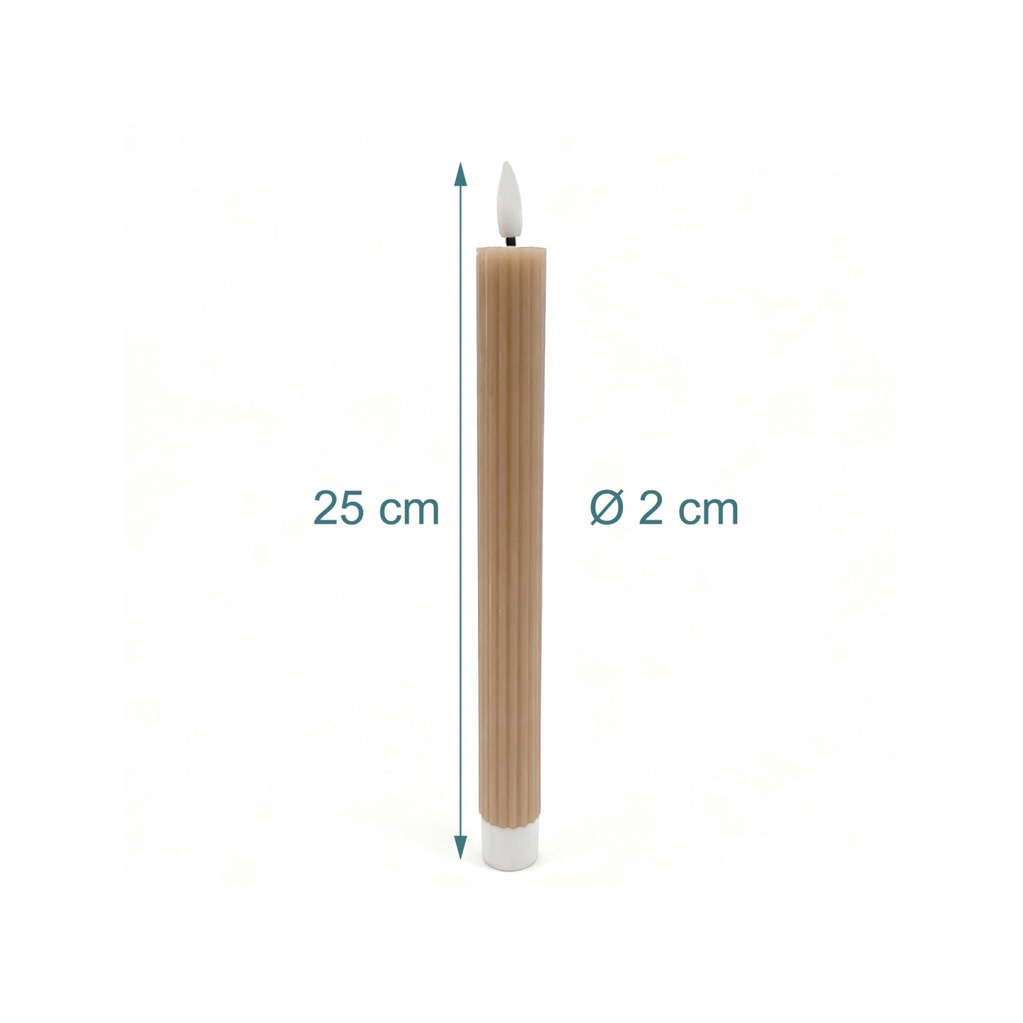 LED Flameless Taper Candles, Real-Wax, Set of 6