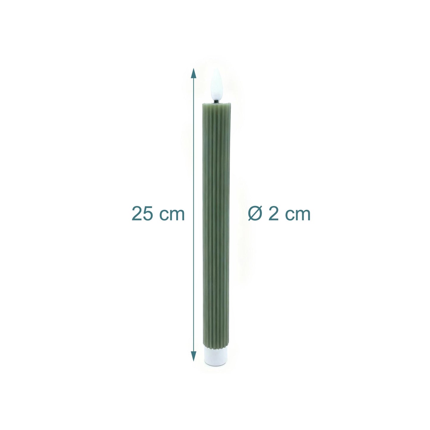LED Flameless Taper Candles, Real-Wax, Set of 6