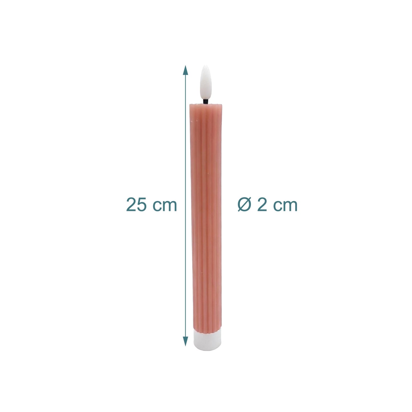 LED Flameless Taper Candles, Real-Wax, Set of 6