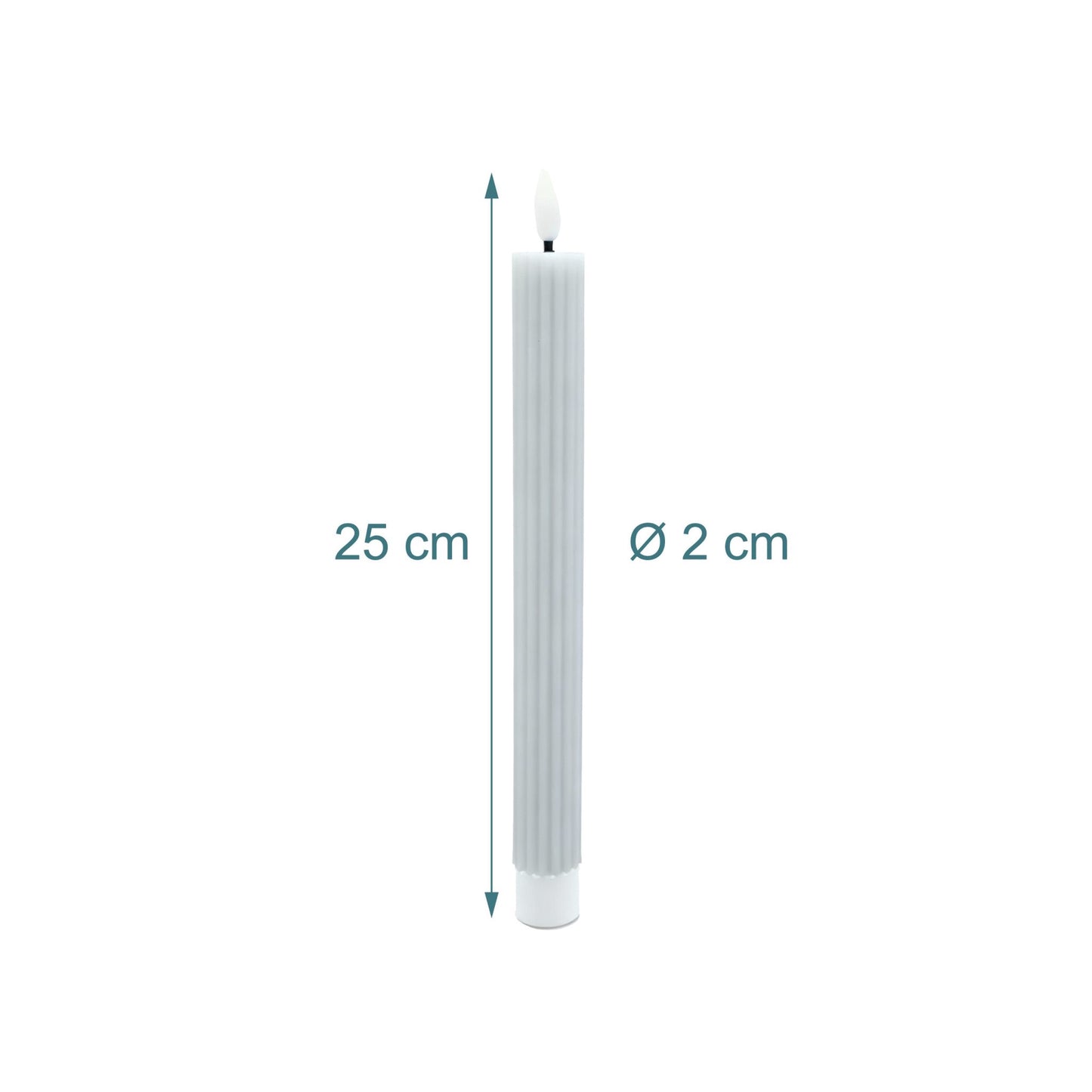 LED Flameless Taper Candles, Real-Wax, Set of 6