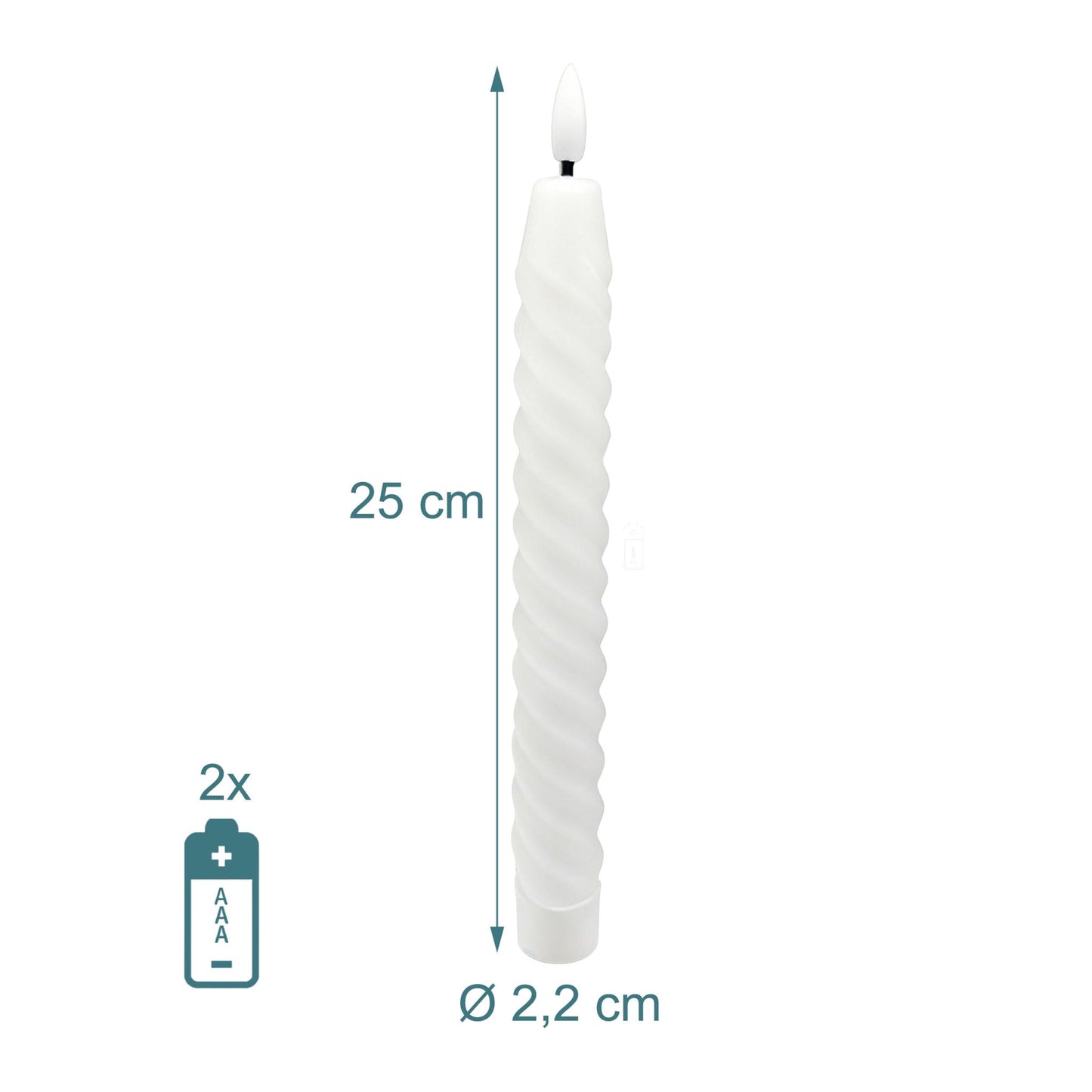 LED Flameless Taper Candles, Real Wax, Set of 6