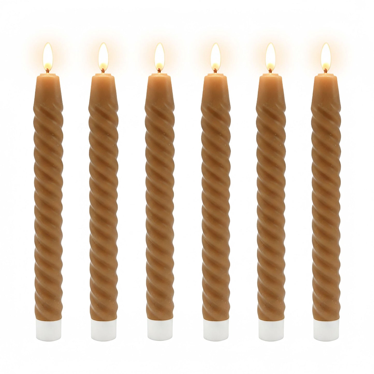 LED Flameless Taper Candles, Real Wax, Set of 6