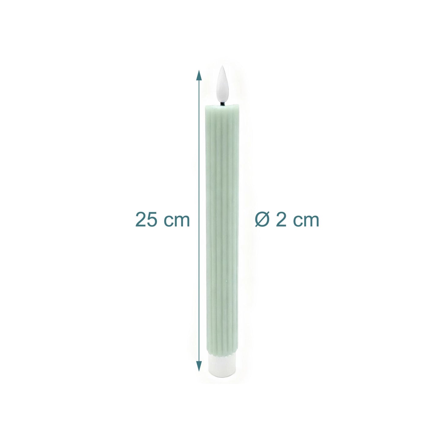 LED Flameless Taper Candles, Real-Wax, Set of 6