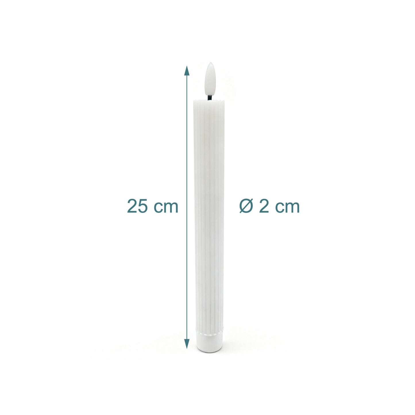 LED Flameless Taper Candles, Real Wax, Set of 6