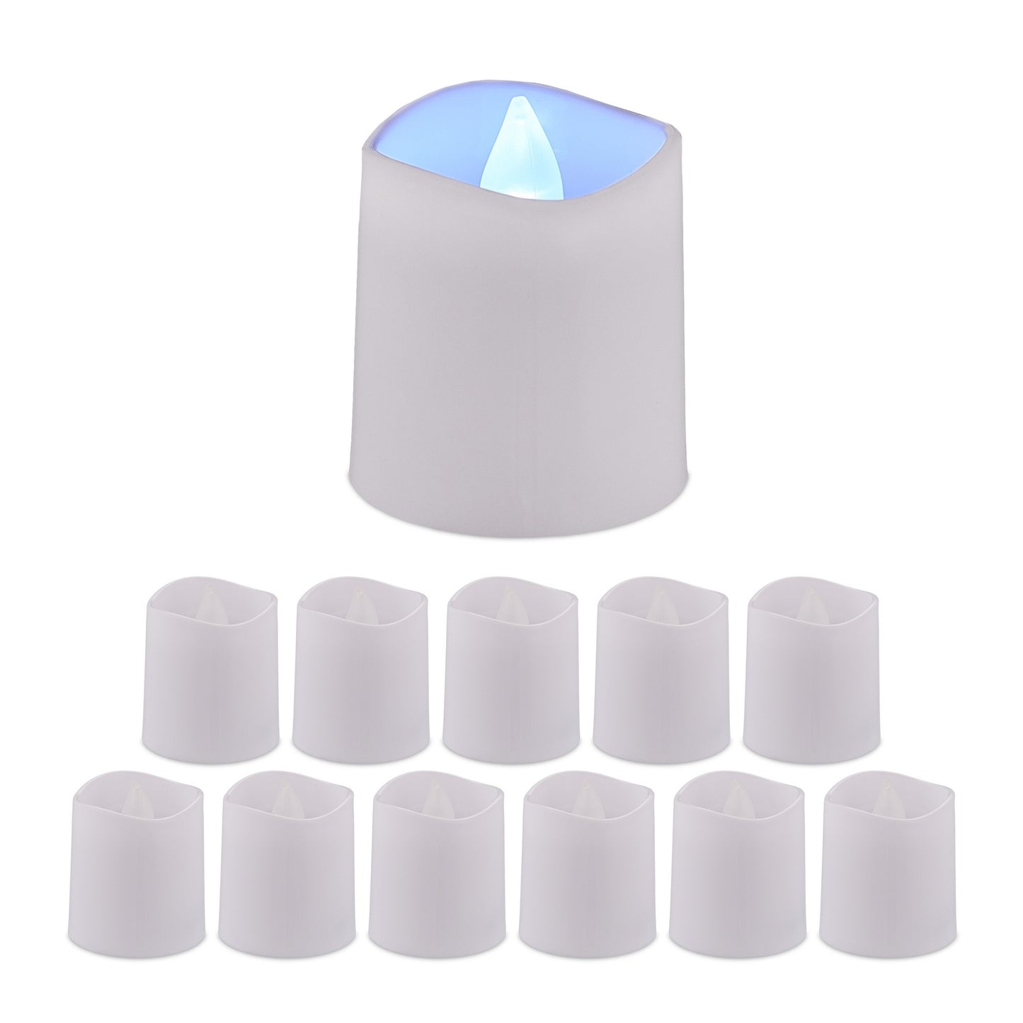 LED Flickering Tea Light Candles, Set of 12, Battery Included