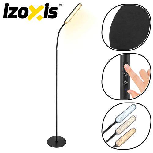 LED Floor Lamp 180cm, Black, Remote Control, Timer