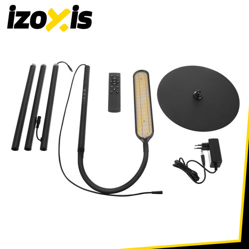 LED Floor Lamp 180cm, Black, Remote Control, Timer