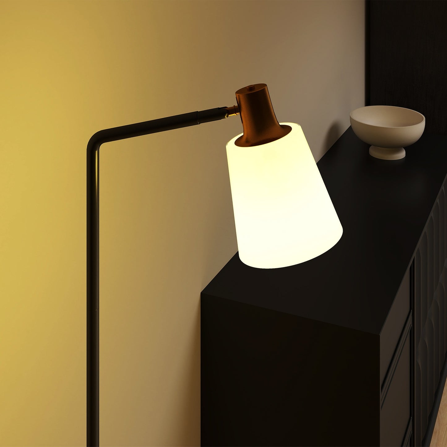 LED Floor Lamp, Adjustable Head, 3 Color Temperatures