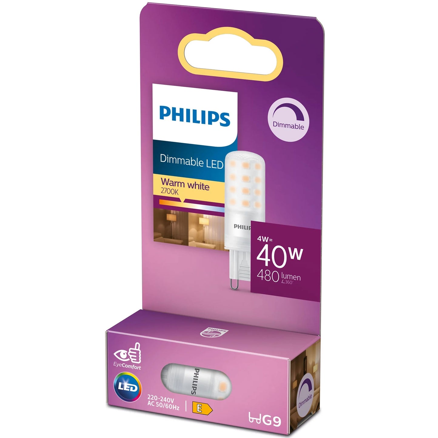 LED G9 Capsule 40W Dimmable 480lm