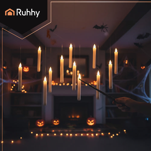 LED Hanging Candles, Set of 12, Remote Controlled