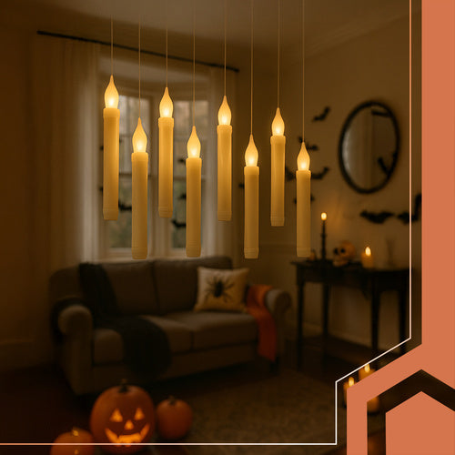 LED Hanging Candles, Set of 12, Remote Controlled
