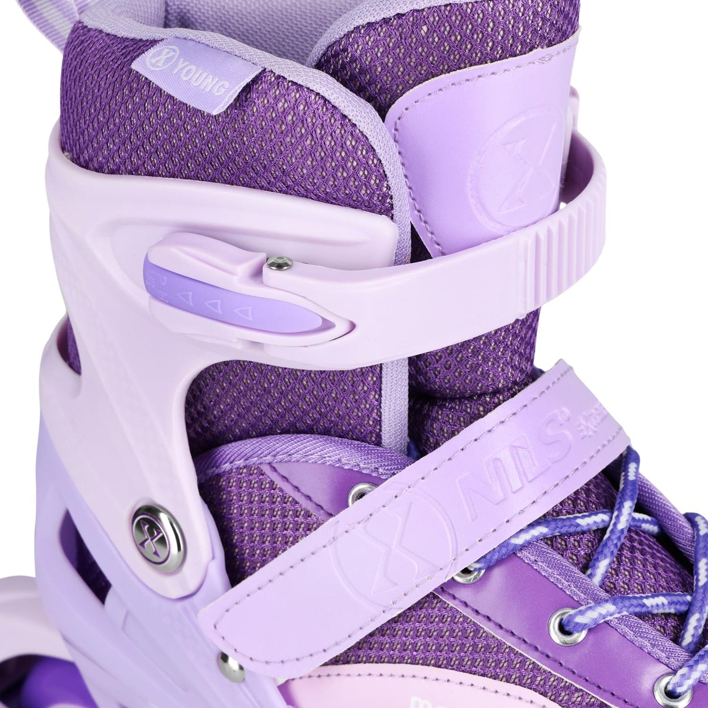 LED Inline Skates with Protectors, Violet, Size S (31-34)