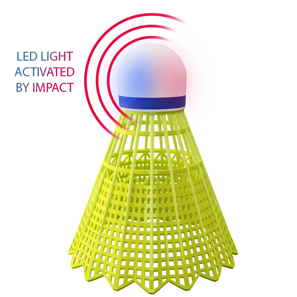 LED Nylon Shuttlecocks, Multicolor, Pack of 3