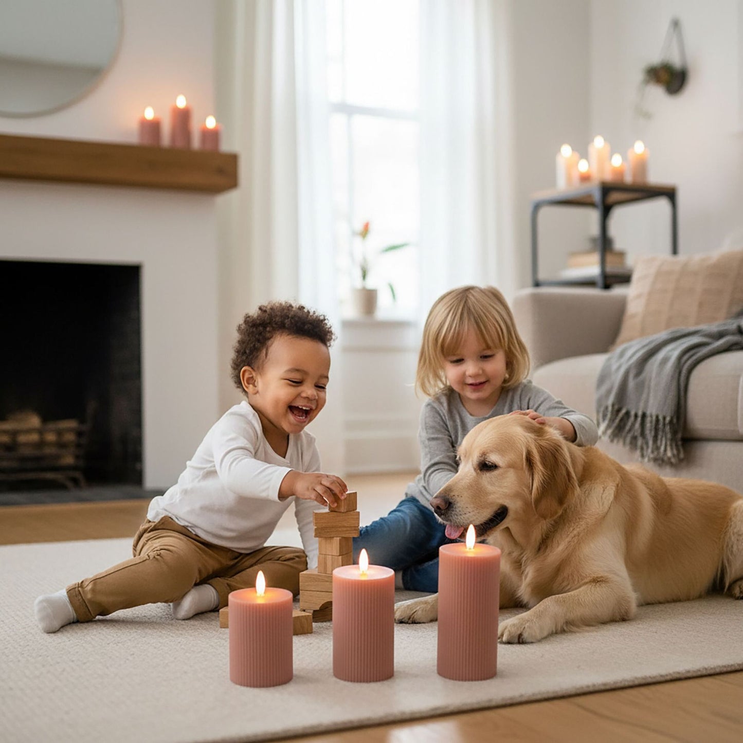 LED Real-Wax Flameless Candles – Set of 3
