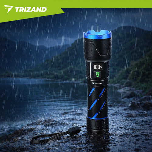 LED Tactical Flashlight 800lm, Rechargeable, Waterproof