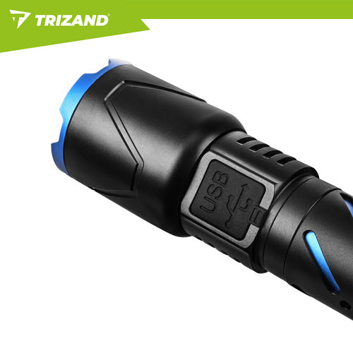 LED Tactical Flashlight 800lm, Rechargeable, Waterproof