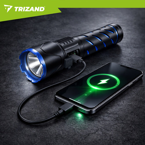 LED Tactical Flashlight 800lm, Rechargeable, Waterproof