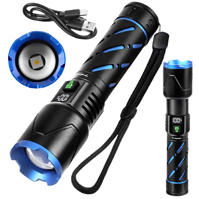 LED Tactical Flashlight 800lm, Rechargeable, Waterproof