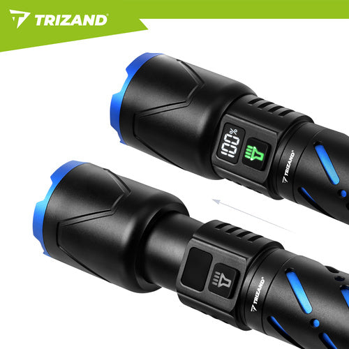 LED Tactical Flashlight 800lm, Rechargeable, Waterproof