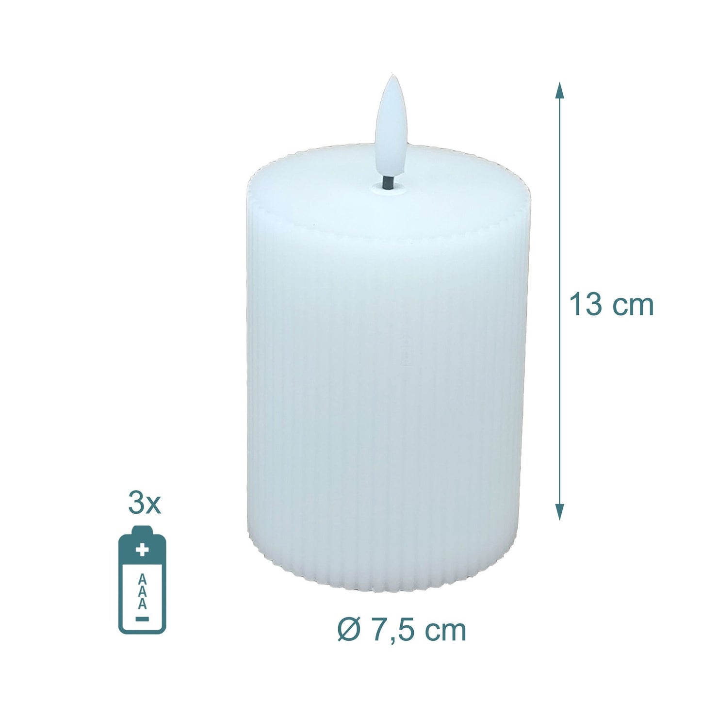 LED Wax Candles, Flameless, Flickering Flame, 4-Pack