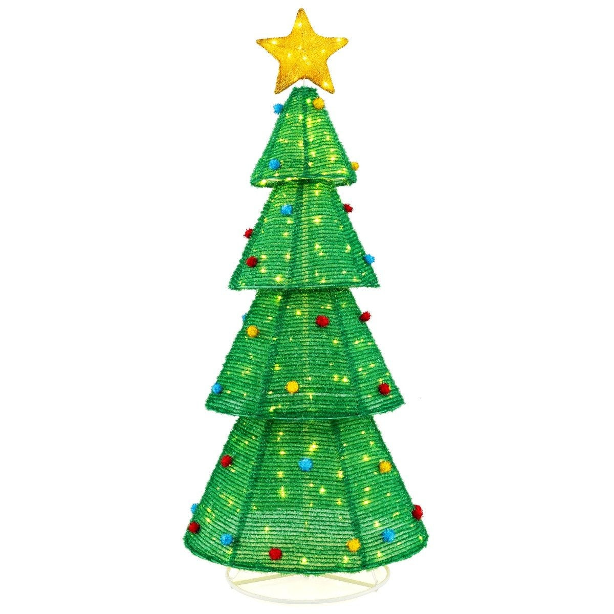 LED artificial Christmas tree 190cm illuminated Christmas tree with 200 LED lights