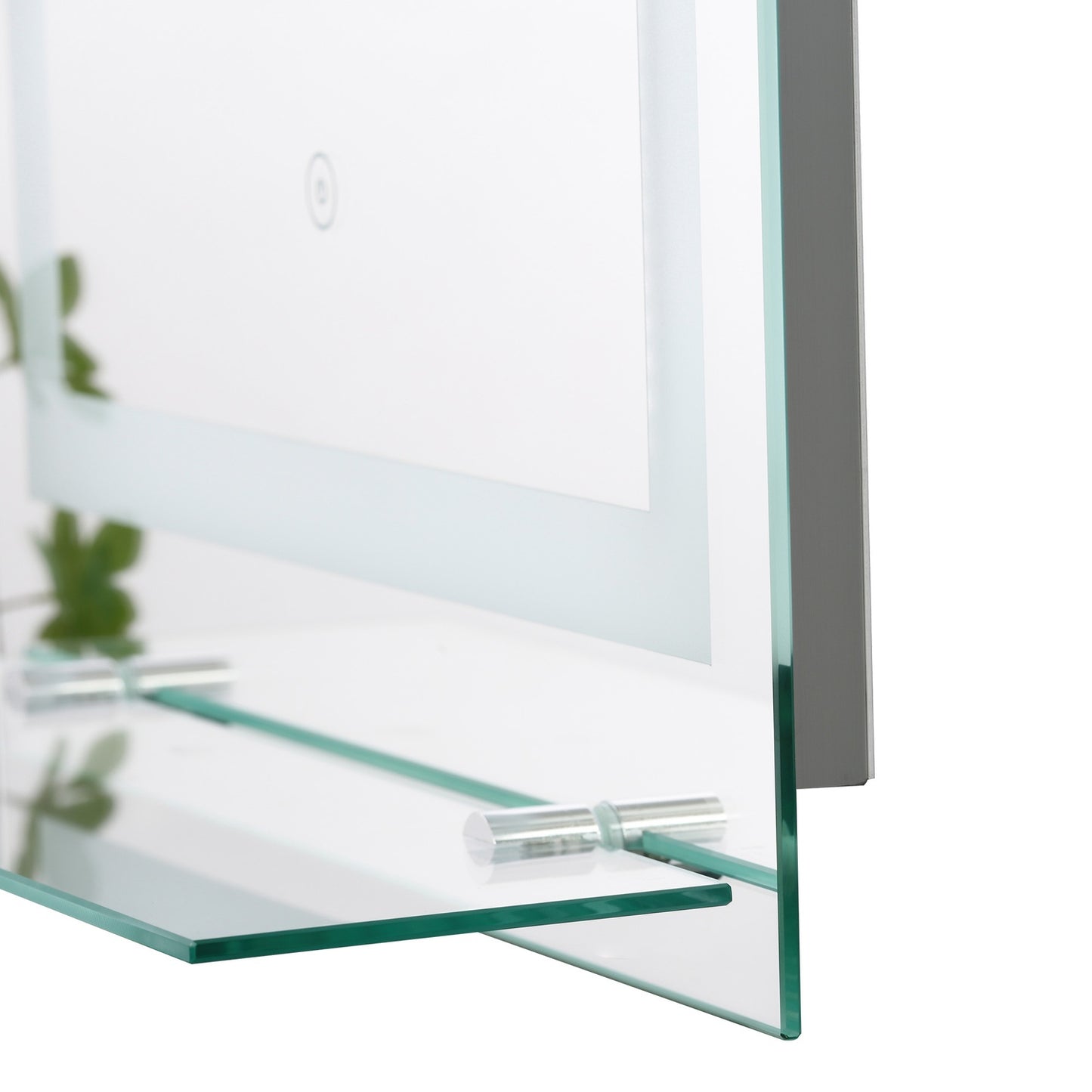 LED Bathroom mirror, 22W, Illuminated with glass shelf, 70x50cm