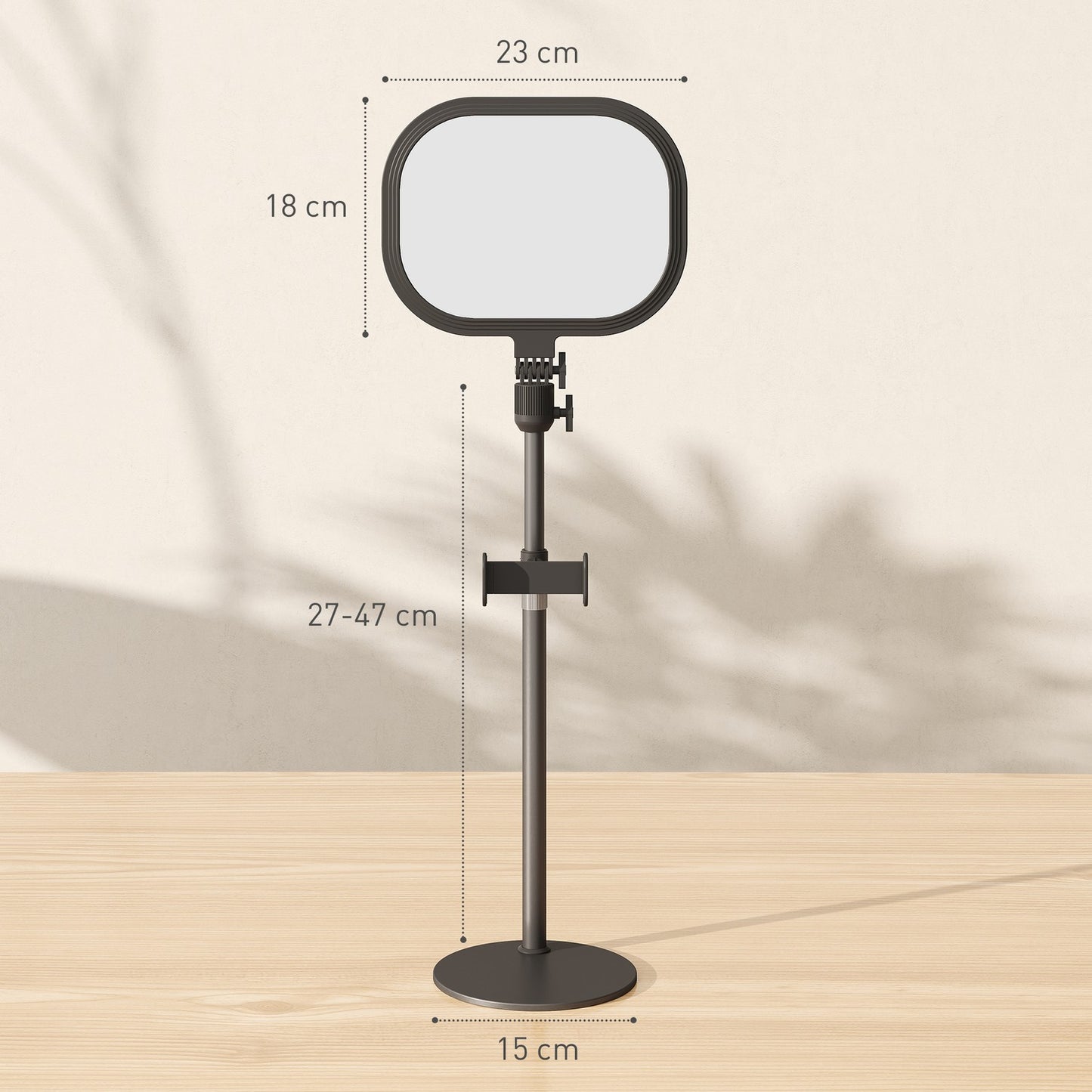 LED bedside lamp, 10 dimming levels, 5 colors, memory function, metal, black