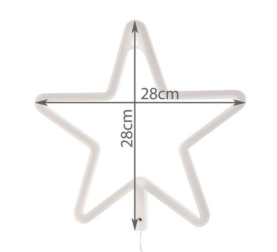 LED bedside lamp - star - warm white