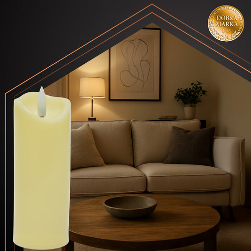 LED candle/insert 15x5cm 1pc Ruhhy 26719