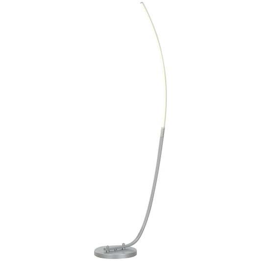 Dimmable silver floor lamp with adjustable brightness