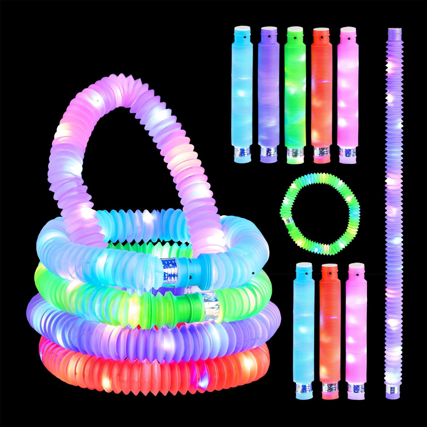 LED glow sticks in sets of 15