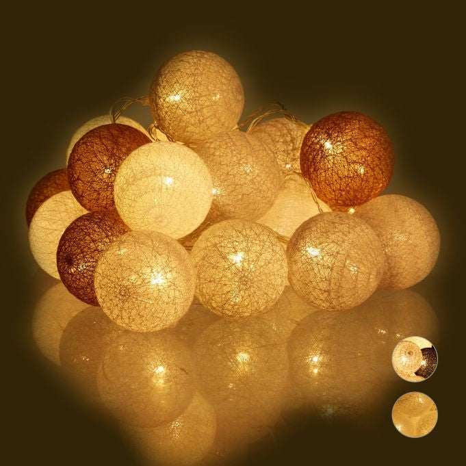 LED light chain with 20 balls