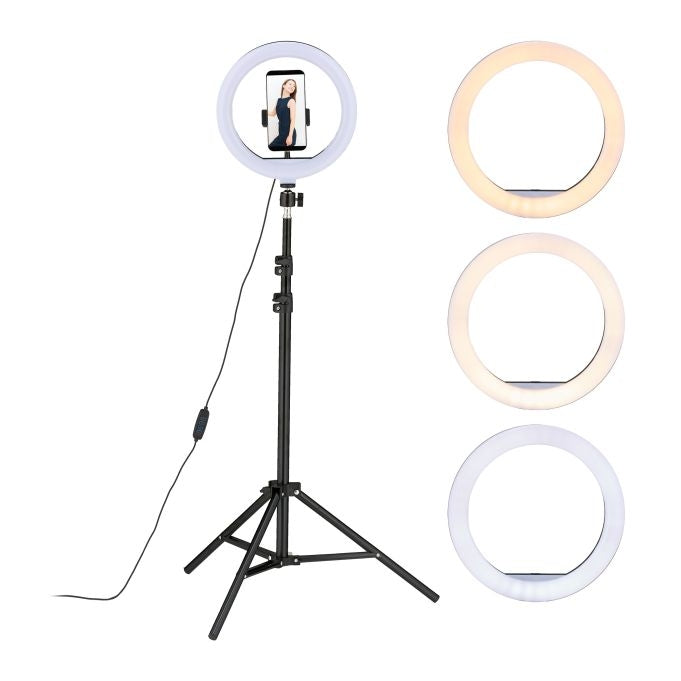 LED ring light with stand