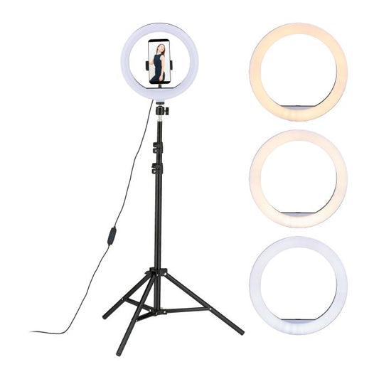 LED ring light with stand