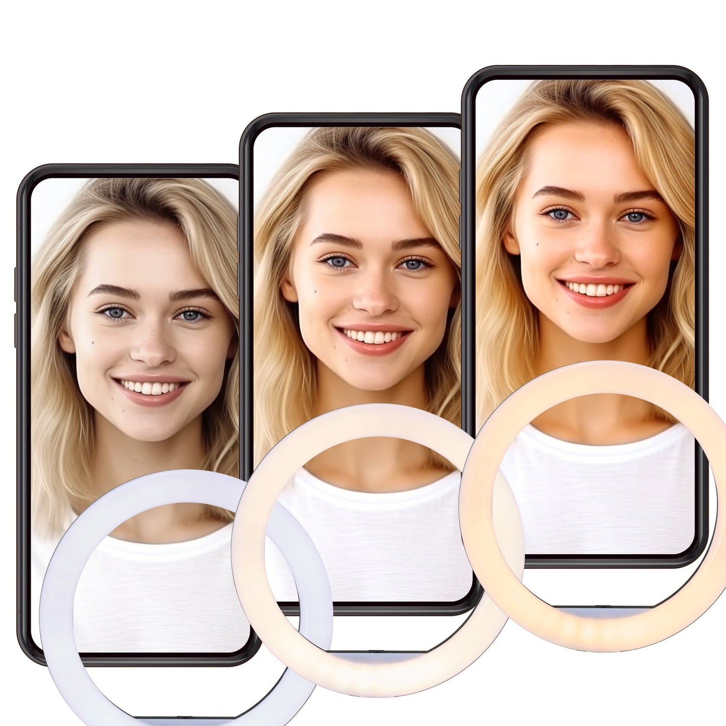LED ring light with stand